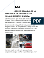 Reforma: para El Cuidado Del Agua de La Poblacion de Gabriel Leyva Solano Guasave Sinaloa