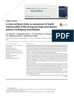 Quality of life assessment for hemodialysis patients