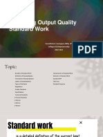 10 Improving Output Quality - Standard Work