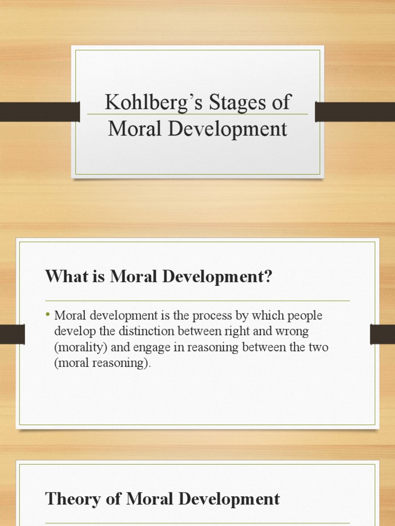 Kohlberg's Stages of Moral Development PDF Morality Human Development