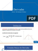 Derivadas: Docente: Felix Domínguez Henríquez