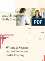 Writing A Resume and Job Interview Skills Training