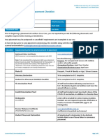 SER-WKT Student Pre-Placement Checklist