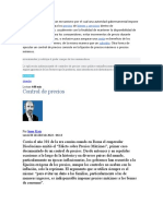 Control de Precios: Precios Bienes y Servicios Mercado Renta Subsidio