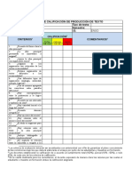 Rúbrica de Calificación de Producción de Texto