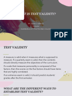 Lesson 8 Test Validity