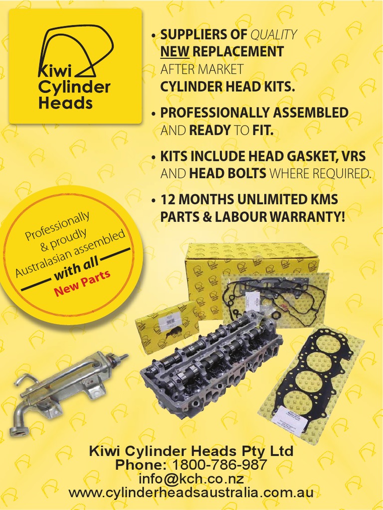 NZ Cylinder Heads Australasian Kits Flyer-3 | PDF | Machines | Internal ...