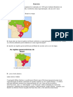 Exercício Regionalização Brasileira