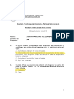 Examen Teórico para Obtener o Renovar Licencia de Piloto Comercial de Helicóptero