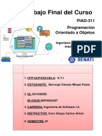 Trabajo Final Del Curso: PIAD-311 Programación Orientado A Objetos