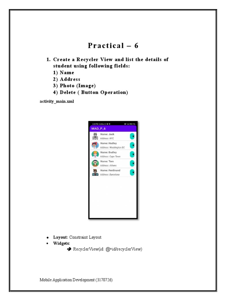 Mad P 6 7 8 9 10 11 12 13 15 16 17 | PDF | Android (Operating System ...