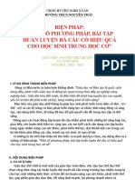 Biện Pháp: "Một Số Phương Pháp, Bài Tập Huấn Luyện Đá Cầu Có Hiệu Quả Cho Học Sinh Trung Học Cở"