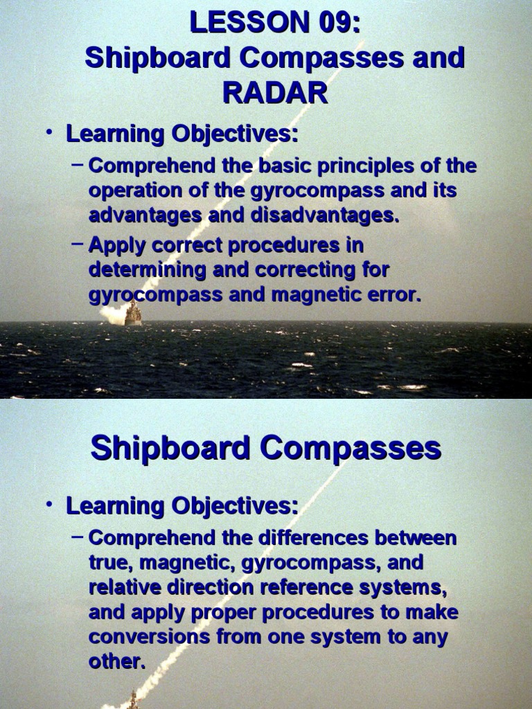 Learning Objectives PDF Compass Radar