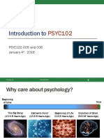 Introduction to PSYC102: Science of Mind and Behaviour