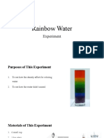 Rainbow Water: Experiment