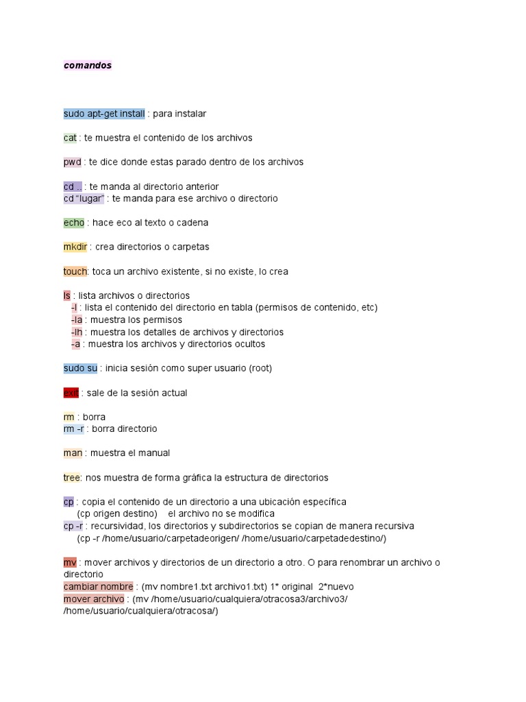 Comandos Esenciales de Linux | PDF | Archivo de computadora ...