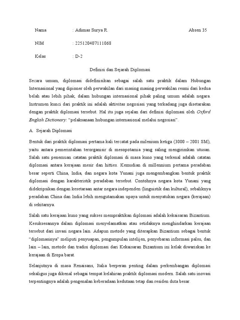 Sejarah Diplomasi Perang: Perjanjian-Perjanjian Penting dalam Sejarah