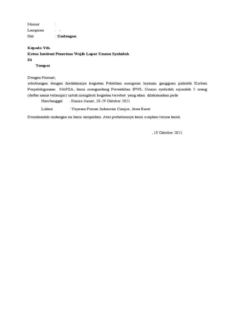 Contoh Undangan | PDF