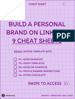 Build A Personal Brand On Linkedin 9 Cheat Sheets: SWIPE To Access