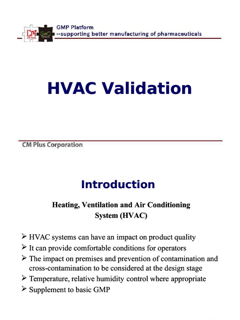 HVAC Validation PDF Verification And Validation Air Conditioning