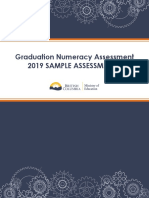 Graduation Numeracy Assessment 2019 Sample Assessment B: Ministry of Education