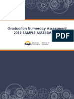 Graduation Numeracy Assessment Sample Questions