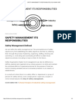 Safety Management Its Responsibilities