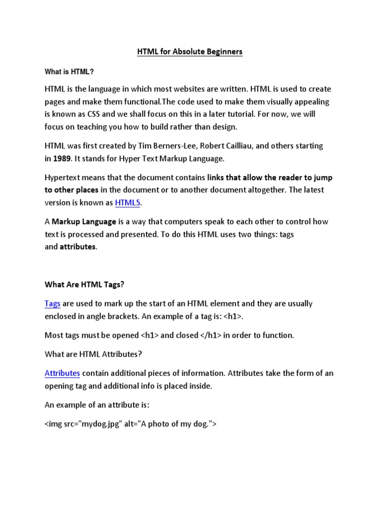 Introduction of HTML | PDF