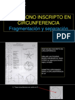 Pentágono Inscripto en Circunferencia: Fragmentación y Separación