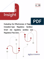 Evaluating The Effectiveness of Regional Innovation-Type Regulatory Sandbox: Smart City Regulatory Sandbox and Regulatory Free Zone