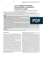 Physical Therapy vs. Medical Treatment of Musculoskeletal Disorders in Dentistry - A Randomised Prospective Study