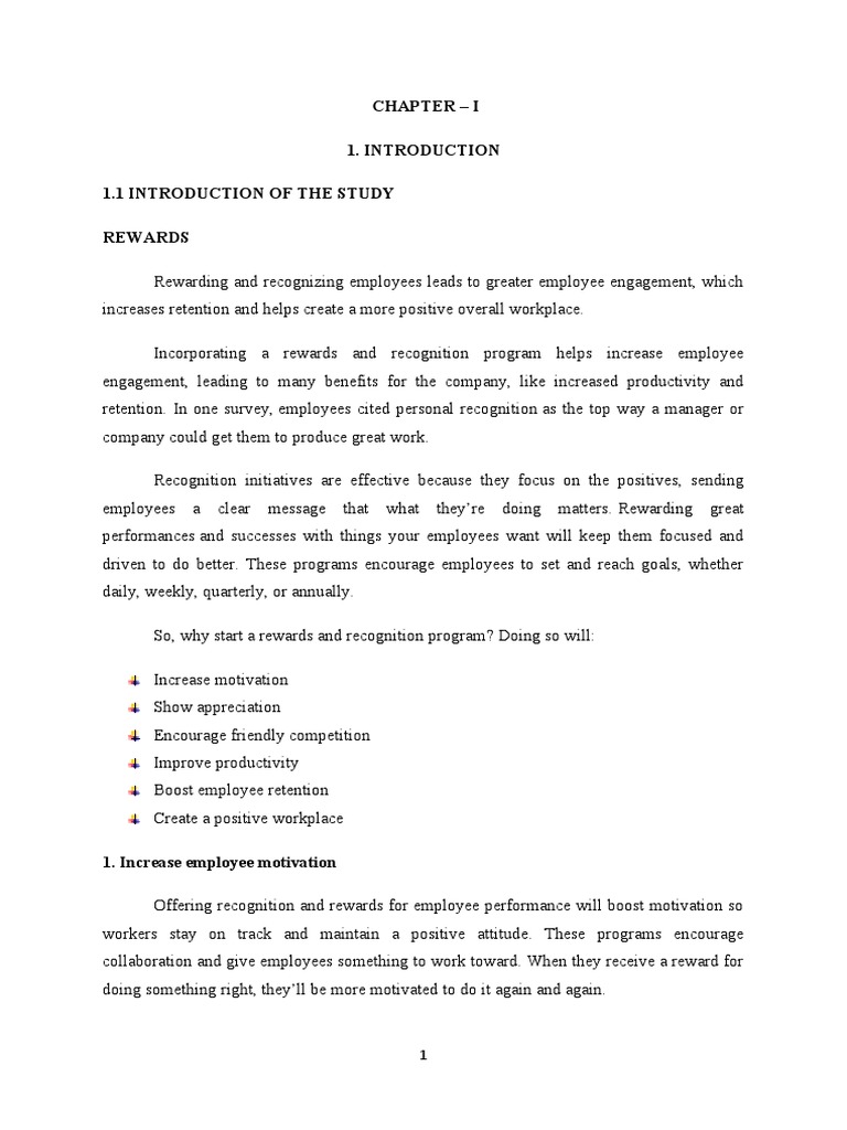 Chapter i 1 1 introduction of the study rewards pdf motivation