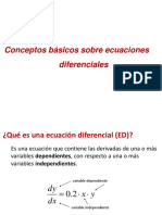 Conceptos básicos sobre ecuaciones diferenciales (ED