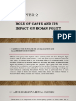 Role of Caste and Its Impact On Indian Polity: Dr. Deekshith Kumar M
