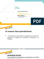 Cultura y Gastronomía: EA1 - Clase 2 El Concepto de Cultura Desde La Organización Social de Los Pueblos