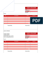 Cash Voucher: No. Description Notes Amount