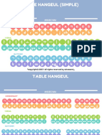 Table Hangeul (Simple)