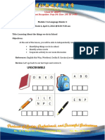 Language K2 - Fourth Grading Module 3.