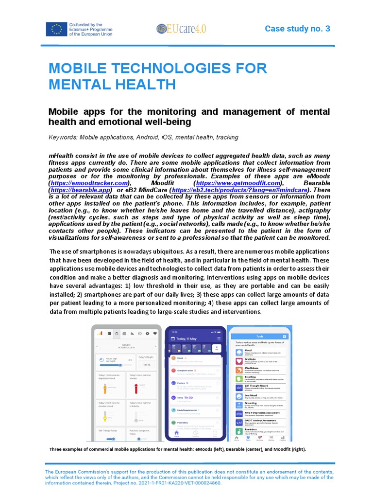 Mobile Apps for Mental Health | PDF | Mobile App | Health Care