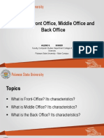 Lesson 9: Front Office, Middle Office and Back Office