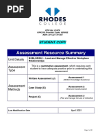 Assessment Resource Summary: Student