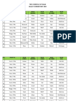 The Schedule of Imam