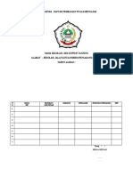 Buku Agenda Daftar Pembagian Tugas Mengajar