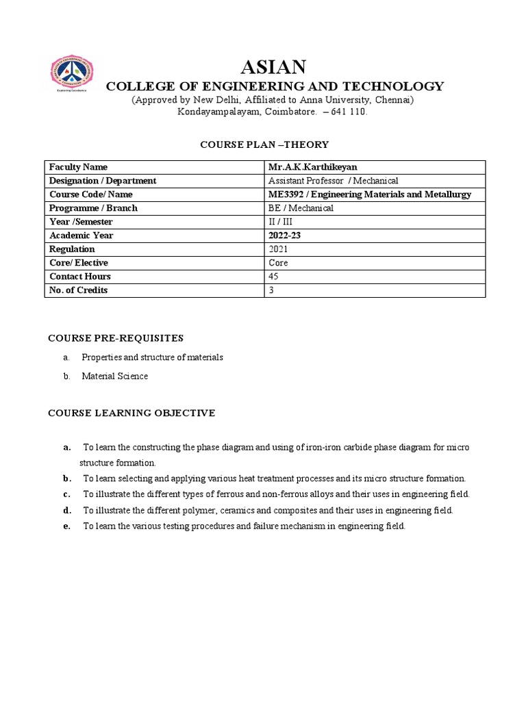 Course Plan Pdf