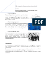 FLUID MACHINERY Parts and Function of Different Positive Displacement Machine and Turbo Machines