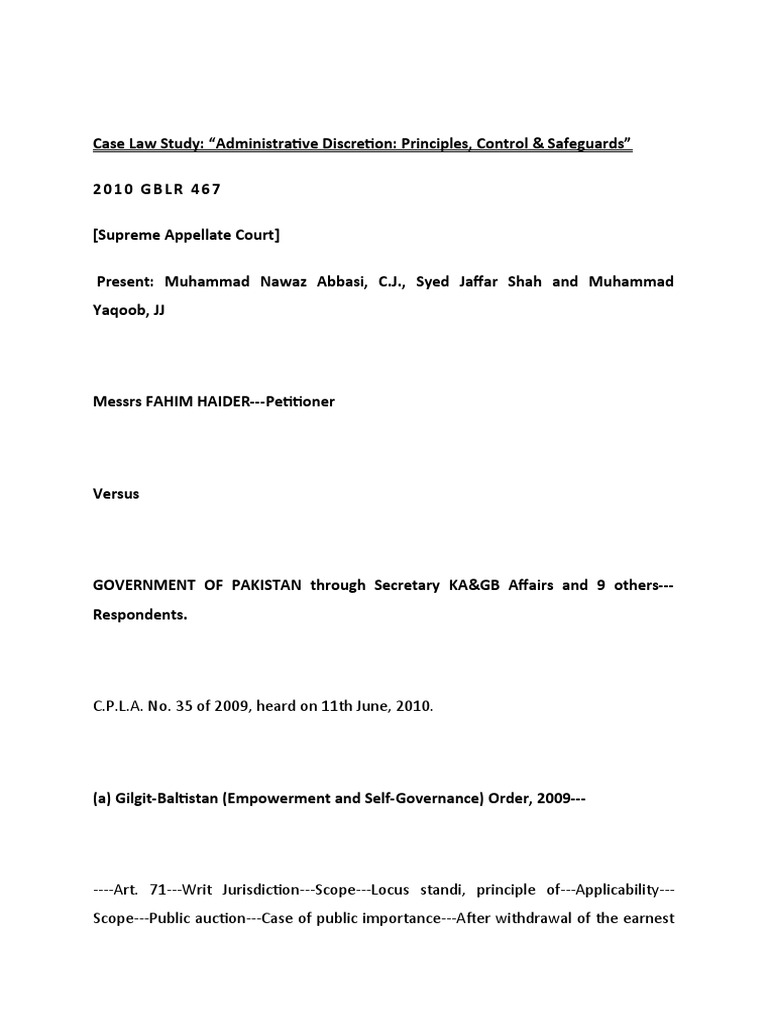 Administrative Discretion Notes PDF Jurisdiction Judgment (Law)