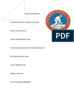 Analisis de Primera Declaracion