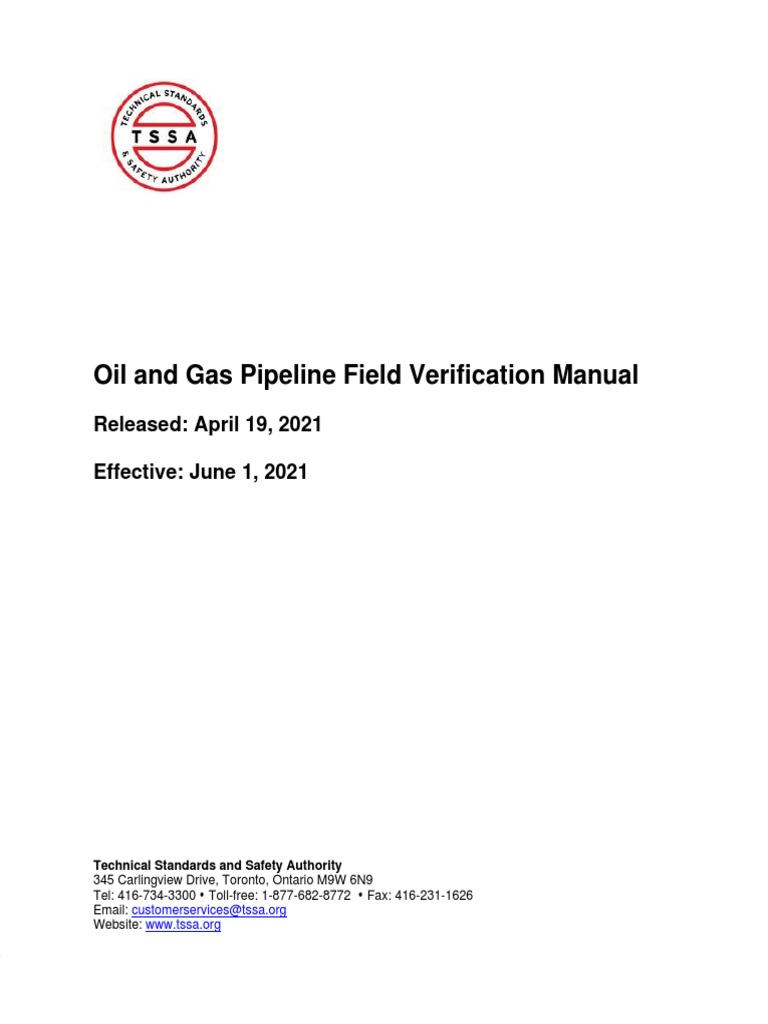 Pipeline Field Verification Manual - Final - A - Correction May31 2021 ...