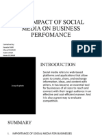 The Impact of Social Media On Business Perfomance: Carried Out By: Kaoutar RAMI Mouad OUADAD Adam Saada Imane Selmani