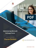 Administering Microsoft Exchange Server - Course Content